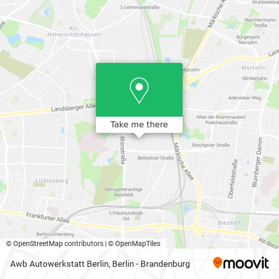 Awb Autowerkstatt Berlin map