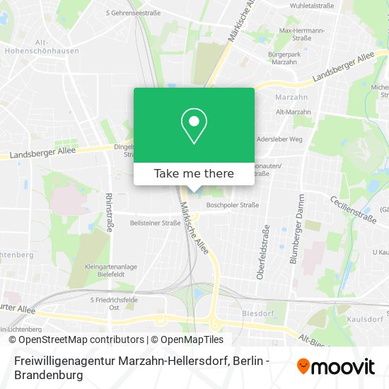 Карта Freiwilligenagentur Marzahn-Hellersdorf