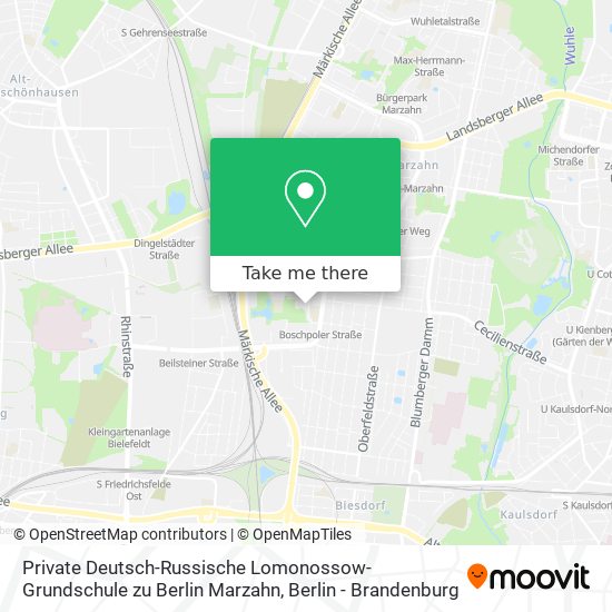 Private Deutsch-Russische Lomonossow-Grundschule zu Berlin Marzahn map