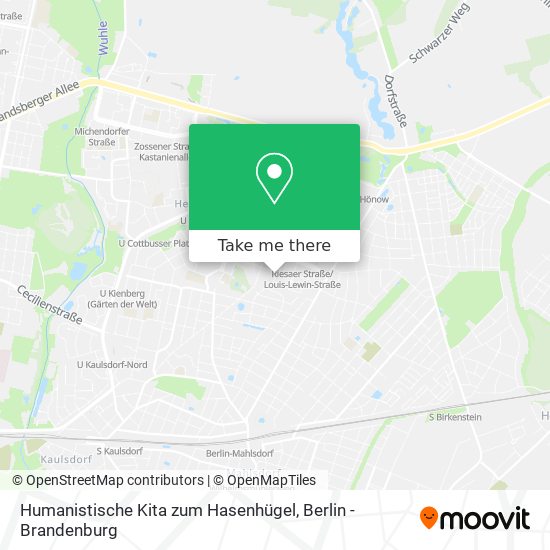 Humanistische Kita zum Hasenhügel map