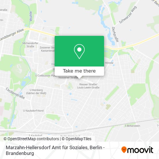 Marzahn-Hellersdorf Amt für Soziales map