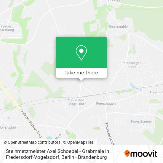 Карта Steinmetzmeister Axel Schoebel - Grabmale in Fredersdorf-Vogelsdorf