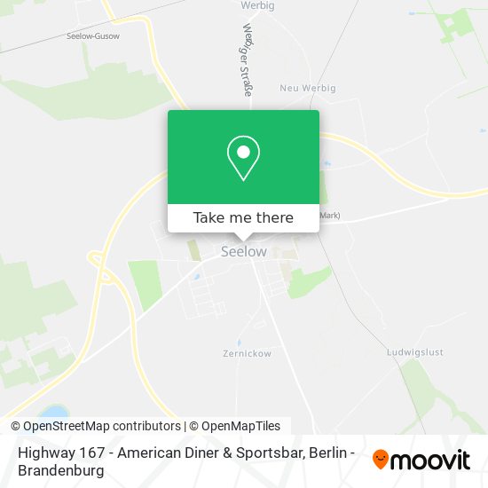 Highway 167 - American Diner & Sportsbar map