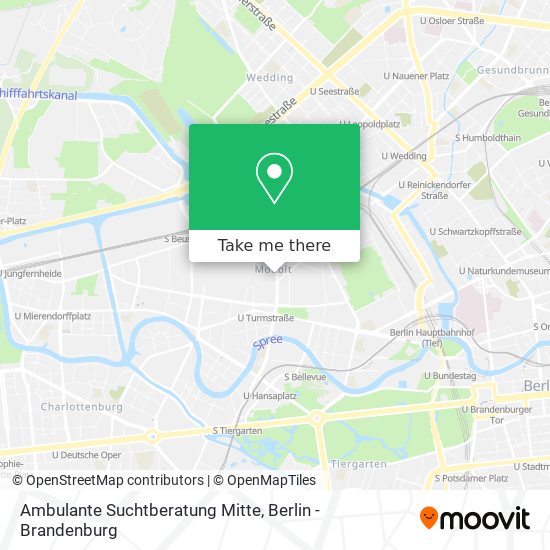 Карта Ambulante Suchtberatung Mitte