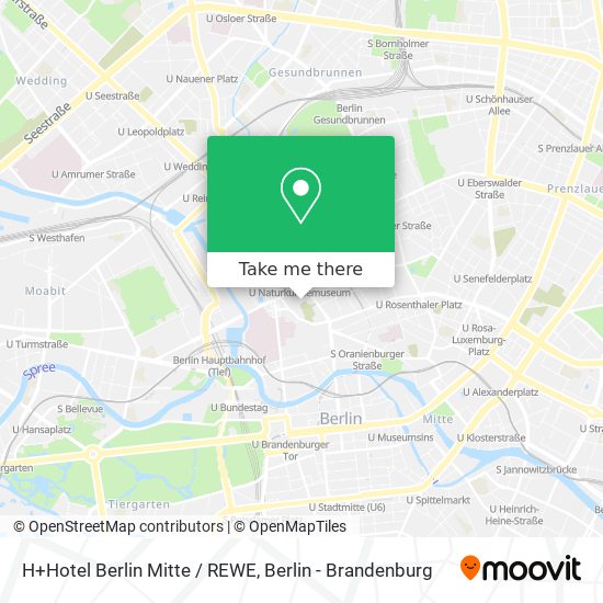 H+Hotel Berlin Mitte / REWE map