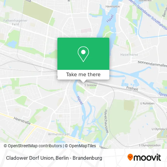 Cladower Dorf Union map