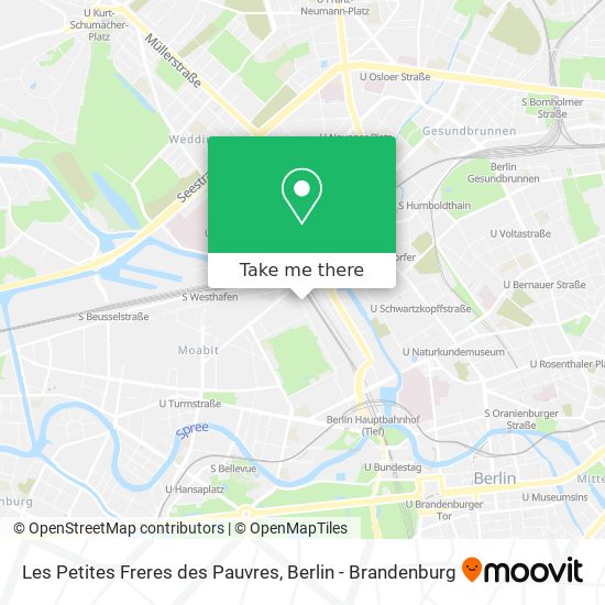 Les Petites Freres des Pauvres map