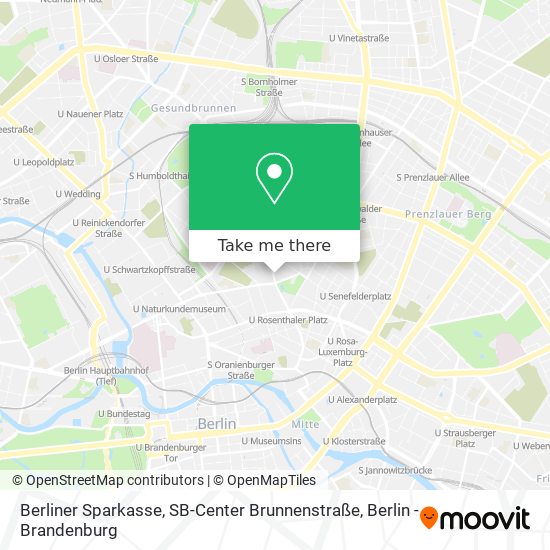 Berliner Sparkasse, SB-Center Brunnenstraße map