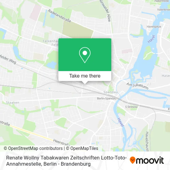 Карта Renate Wollny Tabakwaren Zeitschriften Lotto-Toto-Annahmestelle