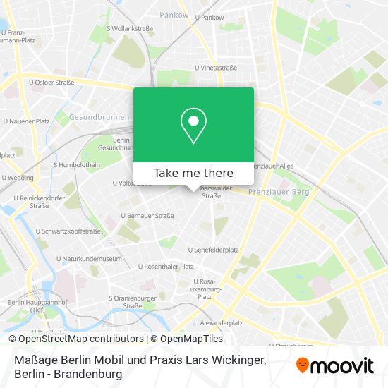 Maßage Berlin Mobil und Praxis Lars Wickinger map