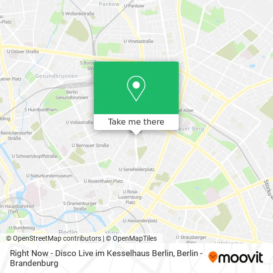 Карта Right Now - Disco Live im Kesselhaus Berlin