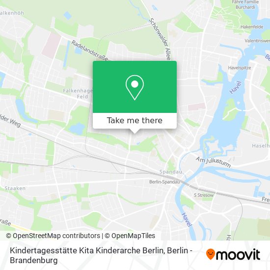Карта Kindertagesstätte Kita Kinderarche Berlin