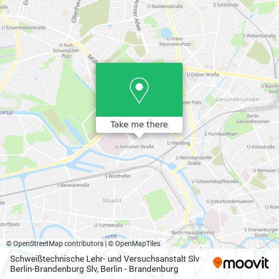Карта Schweißtechnische Lehr- und Versuchsanstalt Slv Berlin-Brandenburg Slv