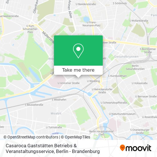 Карта Casaroca Gaststätten Betriebs & Veranstaltungsservice
