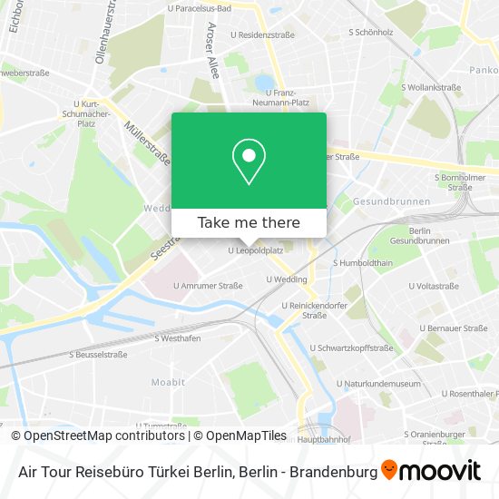 Карта Air Tour Reisebüro Türkei Berlin