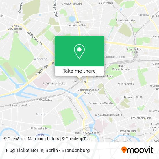 Flug Ticket Berlin map