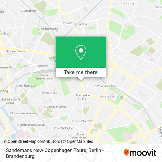 Sandemans New Copenhagen Tours map