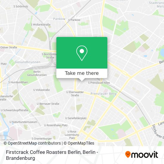 Карта Firstcrack Coffee Roasters Berlin
