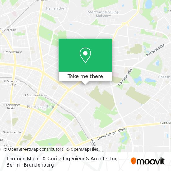 Карта Thomas Müller & Göritz Ingenieur & Architektur
