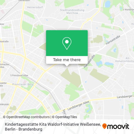 Карта Kindertagesstätte Kita Waldorf-Initiative Weißensee