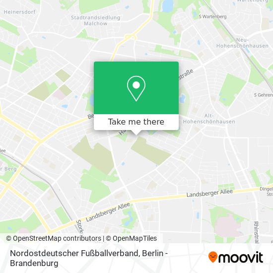 Nordostdeutscher Fußballverband map