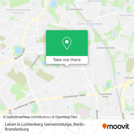 Карта Leben in Lichtenberg Gemeinnützige