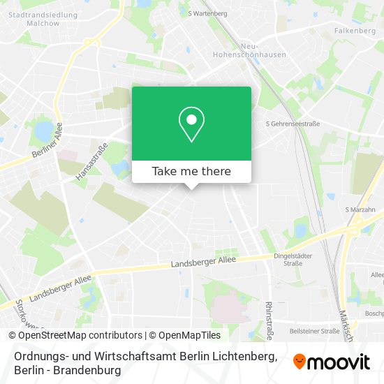 Ordnungs- und Wirtschaftsamt Berlin Lichtenberg map