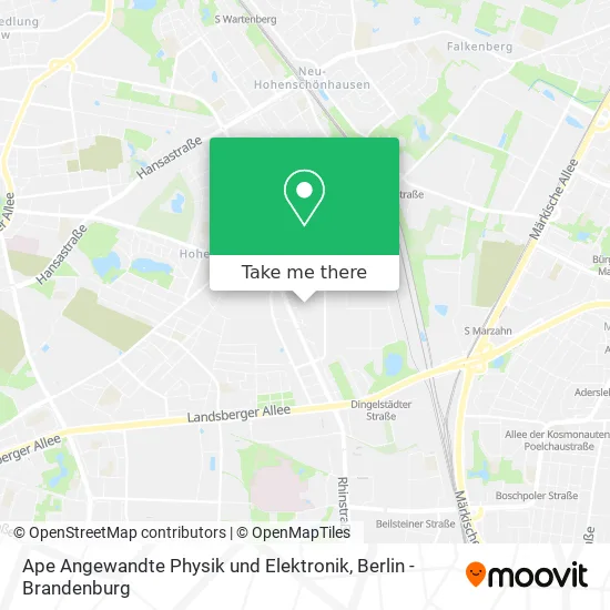 Карта Ape Angewandte Physik und Elektronik