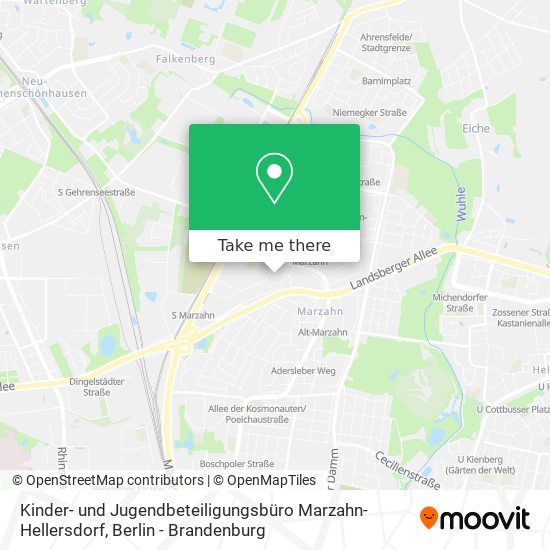 Карта Kinder- und Jugendbeteiligungsbüro Marzahn-Hellersdorf