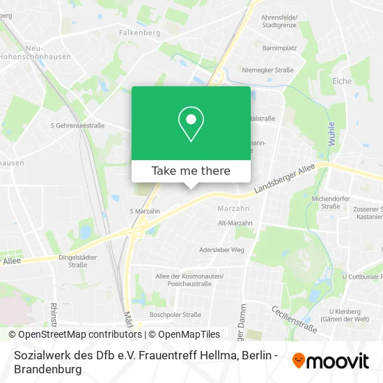 Карта Sozialwerk des Dfb e.V. Frauentreff Hellma