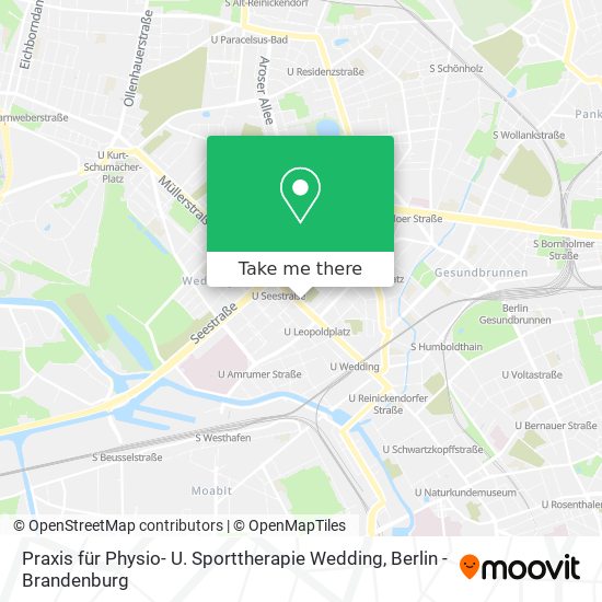 Praxis für Physio- U. Sporttherapie Wedding map