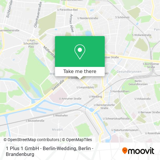 1 Plus 1 GmbH - Berlin-Wedding map