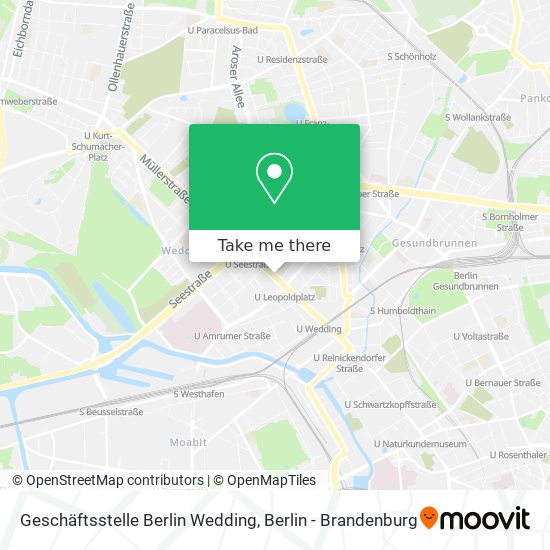 Geschäftsstelle Berlin Wedding map