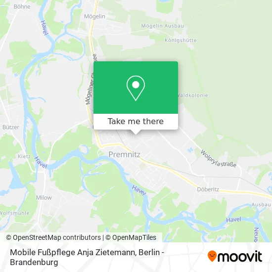 Карта Mobile Fußpflege Anja Zietemann