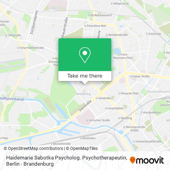 Карта Haidemarie Sabotka Psycholog. Psychotherapeutin