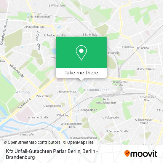 Карта Kfz Unfall-Gutachten Parlar Berlin