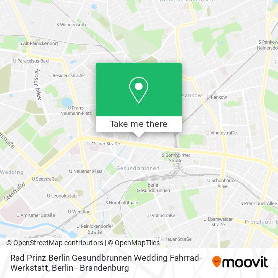 Rad Prinz Berlin Gesundbrunnen Wedding Fahrrad-Werkstatt map