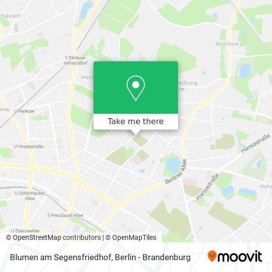 Blumen am Segensfriedhof map