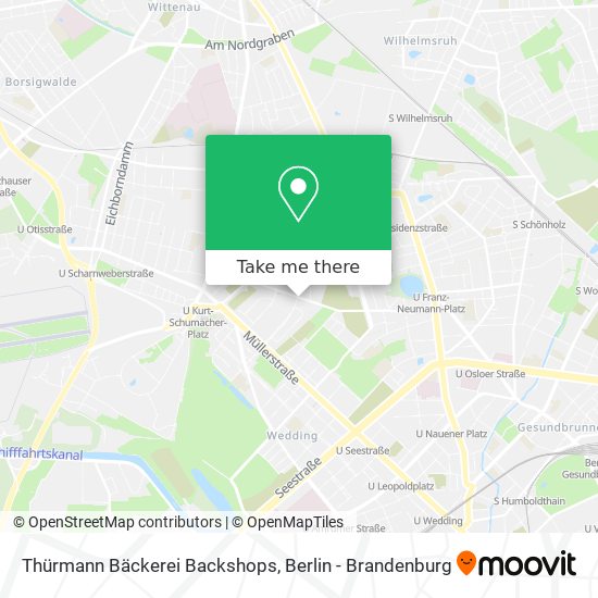 Thürmann Bäckerei Backshops map