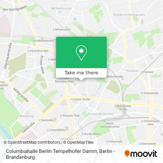 Columbiahalle Berlin Tempelhofer Damm map