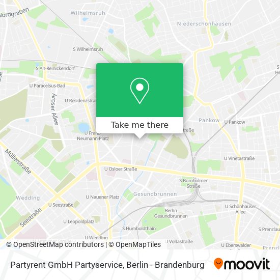 Карта Partyrent GmbH Partyservice