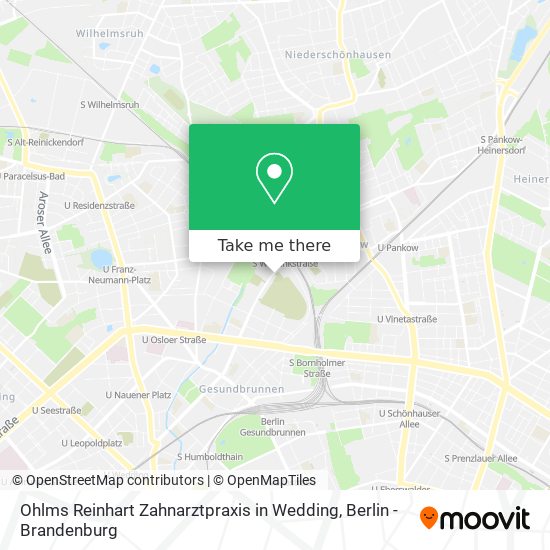 Карта Ohlms Reinhart Zahnarztpraxis in Wedding