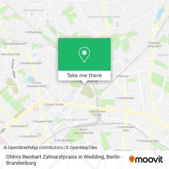 Карта Ohlms Reinhart Zahnarztpraxis in Wedding