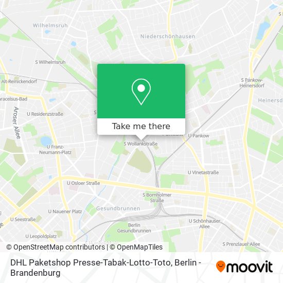 DHL Paketshop Presse-Tabak-Lotto-Toto map