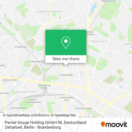 Карта Perner Group Holding GmbH NL Deutschland Zeitarbeit