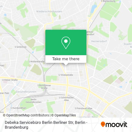 Карта Debeka Servicebüro Berlin Berliner Str