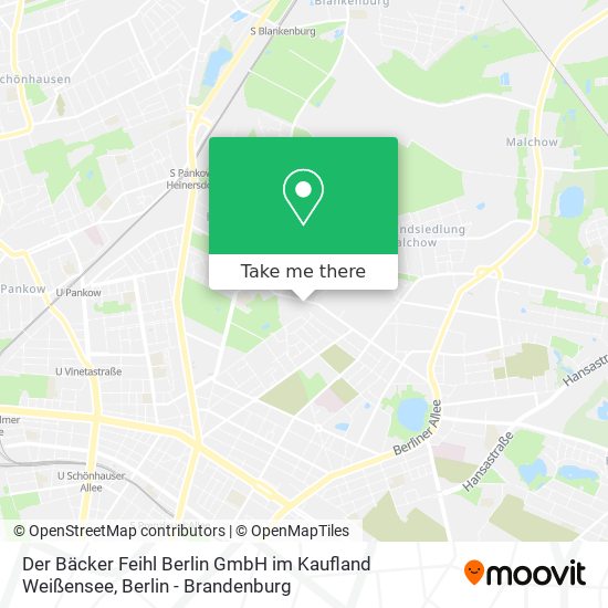 Der Bäcker Feihl Berlin GmbH im Kaufland Weißensee map