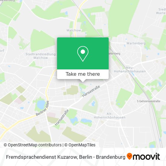 Fremdsprachendienst Kuzarow map