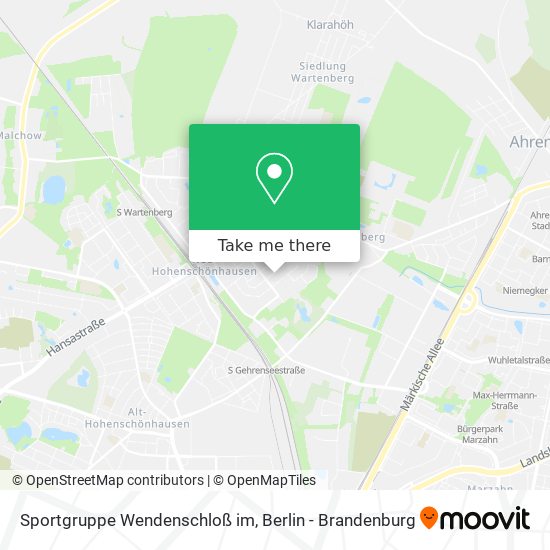 Sportgruppe Wendenschloß im map