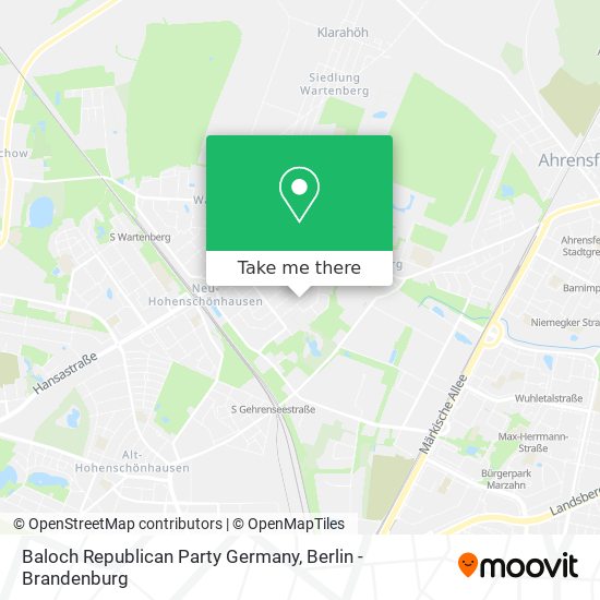 Baloch Republican Party Germany map